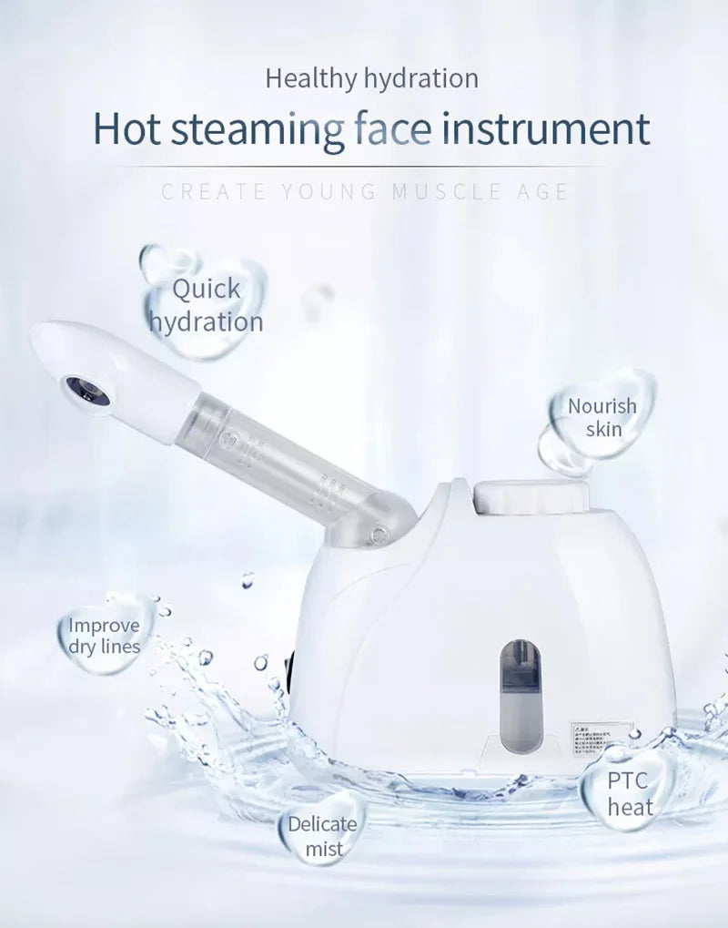 Ozone Facial Steamer Warm Mist Humidifier for Face Deep Cleaning