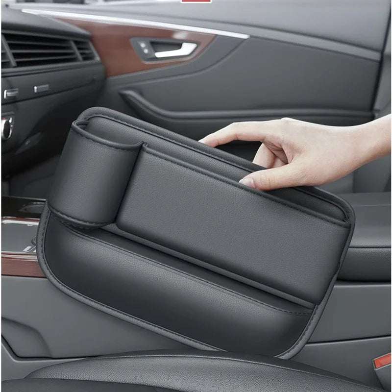 Universal Car Seat Gap Organizer Storage Box Multifunction Leather