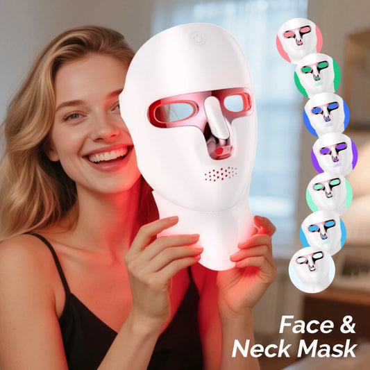 7 Color LED Facial Mask Face and Neck Photon Skin Rejuvenation