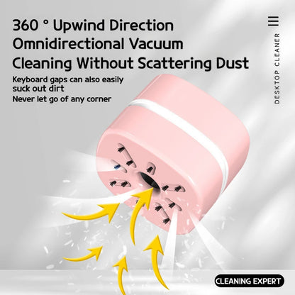 Wireless Desktop Mini Vacuum Cleaner - Handheld Keyboard
