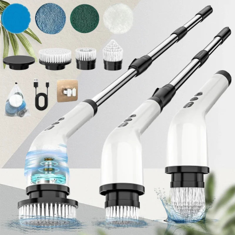 Electric Cleaning Brush with 7PCS Heads Bathroom Kitchen