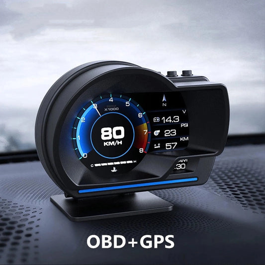 Digital Head‑Up Displayer OBD2+GPS Speed Warning Head