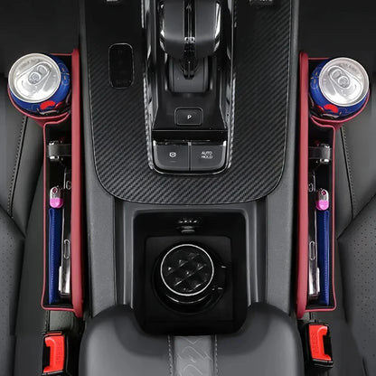 Universal Car Seat Gap Organizer Storage Box Multifunction Leather