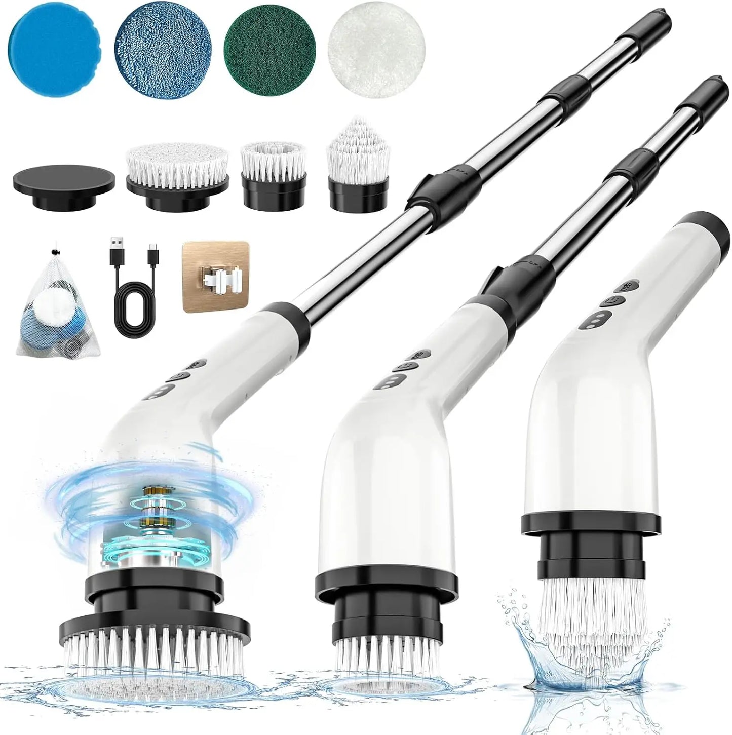 Electric Cleaning Brush with 7PCS Heads Bathroom Kitchen