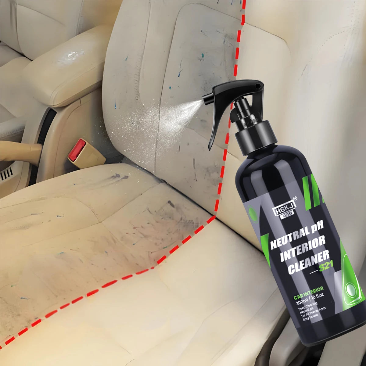 Car Interior Cleaner Agent Ceiling Cleaner Leather Flannel Woven