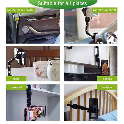 360° Rotatable Extendable Car Phone Holder - Rearview Mirror